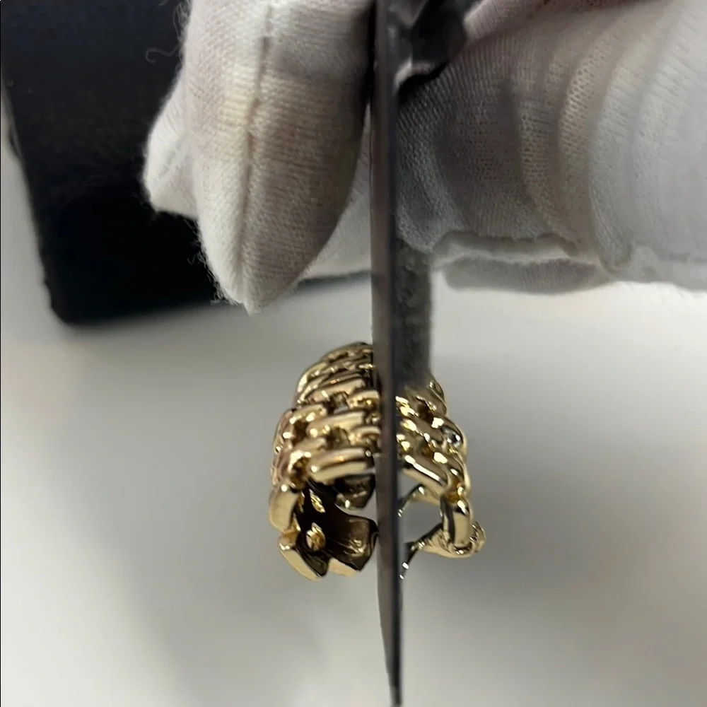 Anne Klein Gold Clip-On Earrings - Picture 4 of 4